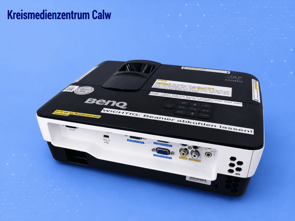 mit 3000 ANSI Lumen auf blauer Oberfläche.